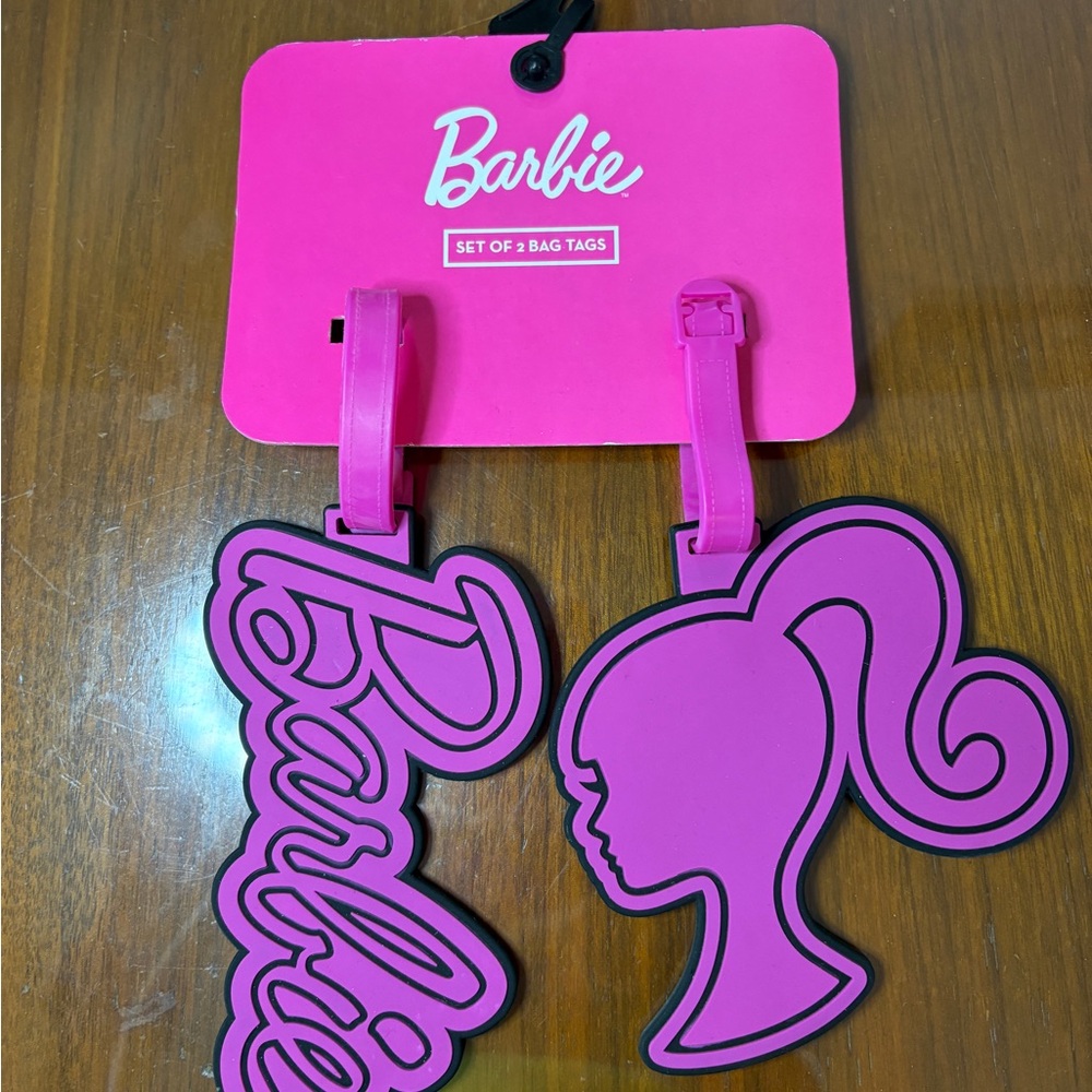 Barbie Pink Silhouette Bag Tags